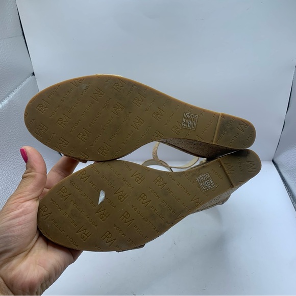 PELLE MODA NISHA wedge sandals ankle strap size 9.5M - Picture 8 of 9